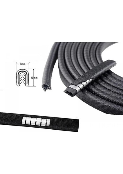 Daihatsu Move Araç Kapı Koruma Fitili 5metre Parlak Beyaz Renk Çarpma Çizilme Önleyici Fitil
