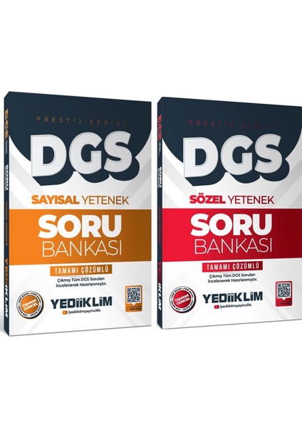 Yediiklim 2026 Dgs Sayısal ve Sözel Yetenek Soru Bankası Seti 2 Kitap