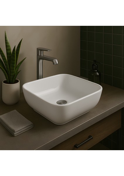 Porto Çanak Lavabo Deliksiz 40x40 cm PRT0708 modelleri
