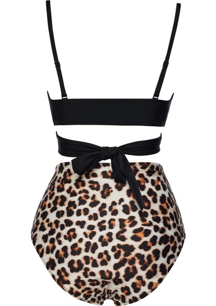 Yüksek Bel Çapraz Bağcıklı Bikini Takım fiyatları