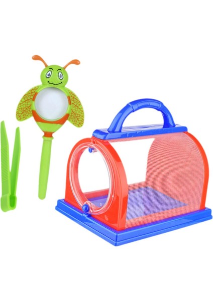 Taşınabilir Bug Catcher Kiti Büyüteç Bug Catcher Kutusu 3+ Yaş Çocuklar Için Kırmızı ve Mavi (Yurt Dışından) indirimleri