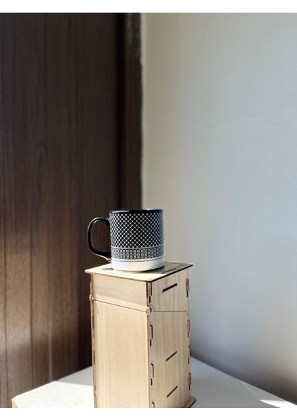 Modern Siyah Beyaz Desenli Seramik Kupa - Kahve & Çay Bardağı fırsatları