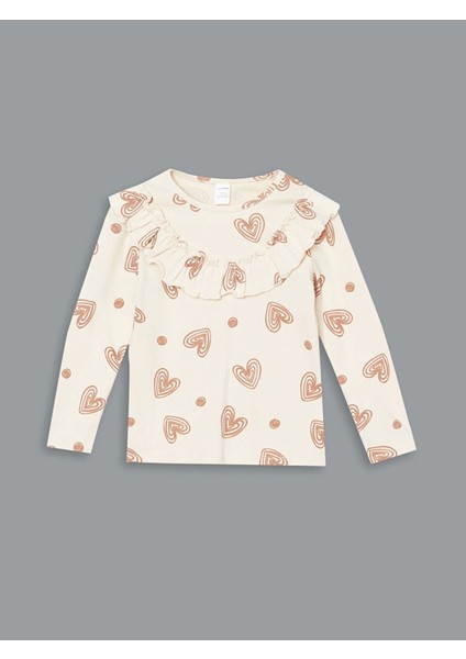 Lcw Kids Ekru Bisiklet Yaka Kız Çocuk Bluz ve Tayt 2'li fiyatları