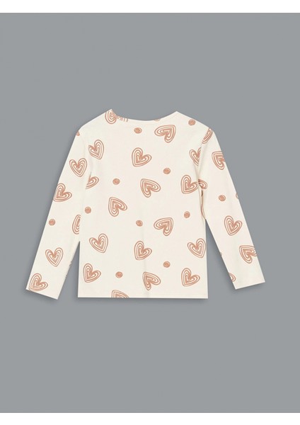 Lcw Kids Ekru Bisiklet Yaka Kız Çocuk Bluz ve Tayt 2'li fırsatları