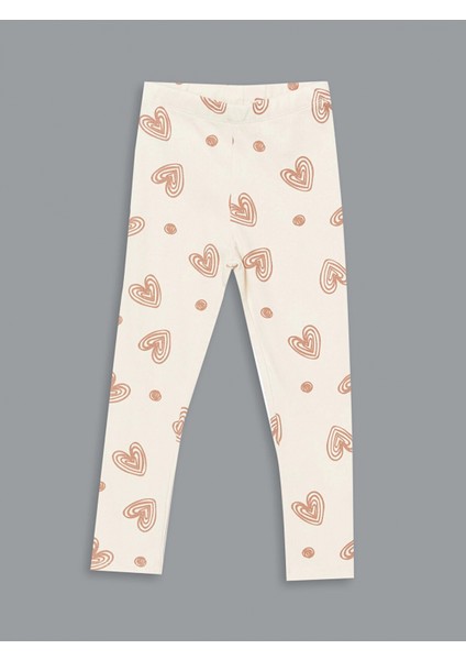 Lcw Kids Ekru Bisiklet Yaka Kız Çocuk Bluz ve Tayt 2'li indirimleri