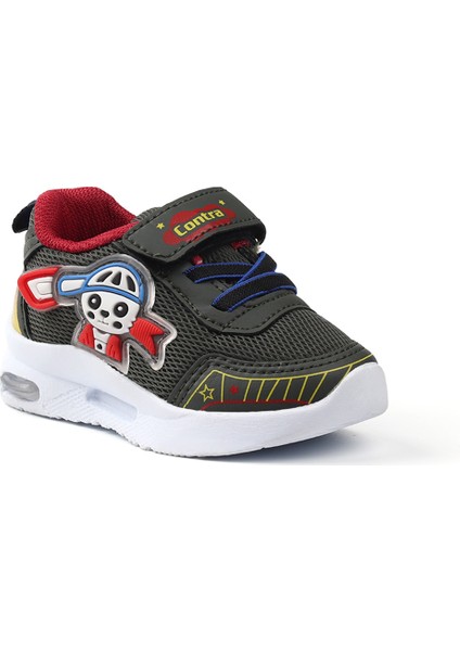 Unisex Bebe Haki Kırmızı Figürlü Işıklı Cırtlı Sneaker Günlük Spor Ayakkabı modelleri