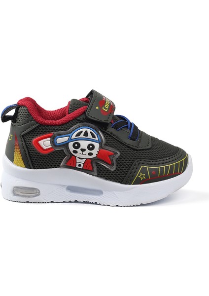 Unisex Bebe Haki Kırmızı Figürlü Işıklı Cırtlı Sneaker Günlük Spor Ayakkabı fırsatları