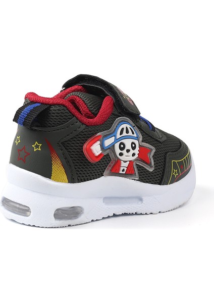 Unisex Bebe Haki Kırmızı Figürlü Işıklı Cırtlı Sneaker Günlük Spor Ayakkabı indirimleri