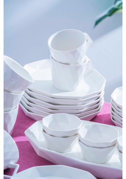 Diamond 6 Kişilik 33 Parça Porselen Kahvaltı Takımı