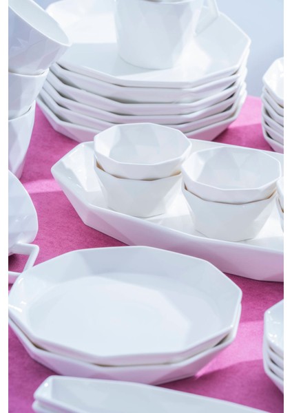 Diamond 6 Kişilik 33 Parça Porselen Kahvaltı Takımı