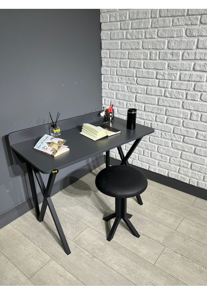 Hey Ayça Çalışma Masası Ofis Bilgisayar Masası + Tabureli 103 cm