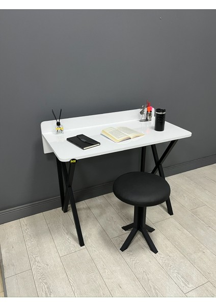 Hey Ayça Çalışma Masası Ofis Bilgisayar Masası + Tabureli 103 cm