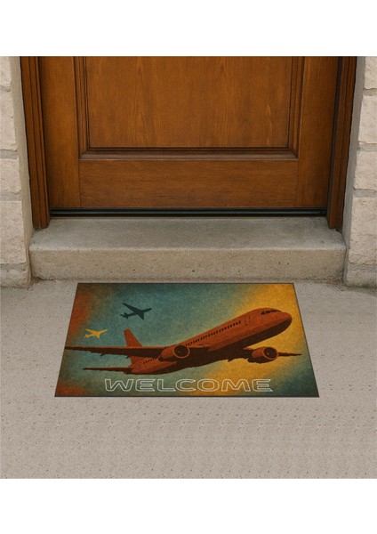 Take Off Kapı Önü Paspas Pilot - Havacı - Uçak Tutkunu