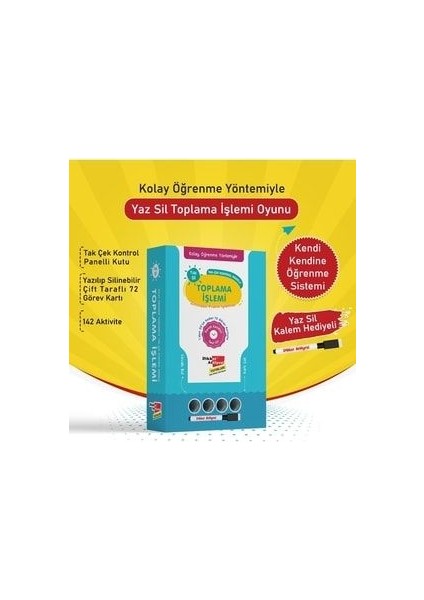 - Kolay Öğrenme Yöntemiyle Yaz-Sil Toplama Oyunu (6-8 Yaş) fırsatları