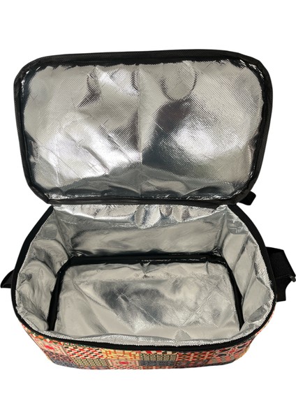 15 Lt Otantik Desenli Termal Soğutucu Çanta -Sıcak Soğuk Tutan Yalıtımlı Outdoor Kamp Piknik Buzluk modelleri