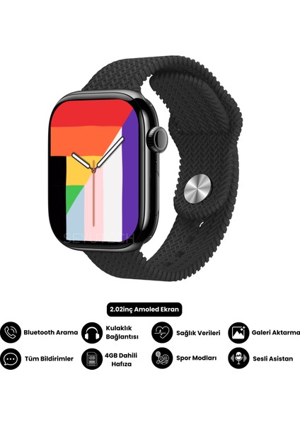 Watch Hk 11 Pro Max Amoled Akıllı Saat Iphone ve Android Tüm Telefonlara Uyumlu Amoled Ekran Watch