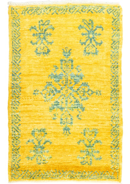 Gilan El Dokuma Sarı Uşak Halı 89X143 cm