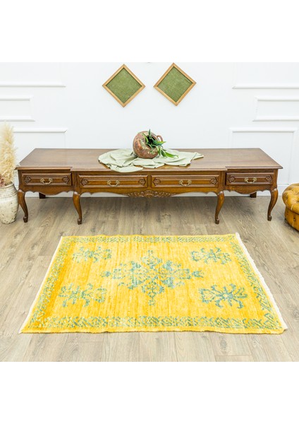 Gilan El Dokuma Sarı Uşak Halı 89X143 cm fiyatları