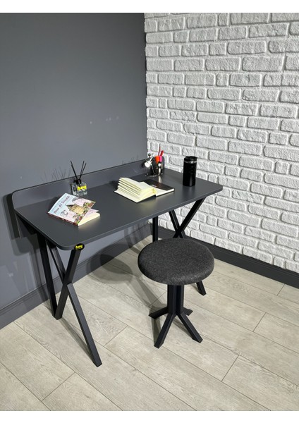 Hey Ayça Çalışma Masası Ofis Bilgisayar Masası + Tabureli 103 cm