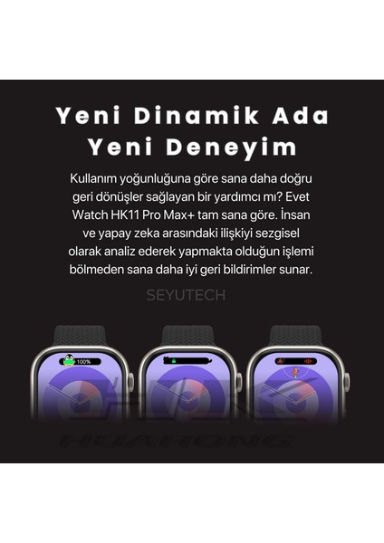 Watch Hk 11 Pro Max Amoled Akıllı Saat Iphone ve Android Tüm Telefonlara Uyumlu Amoled Ekran Watch fırsatları