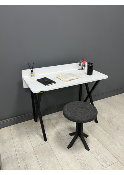 Hey Ayça Çalışma Masası Ofis Bilgisayar Masası + Tabureli 103 cm