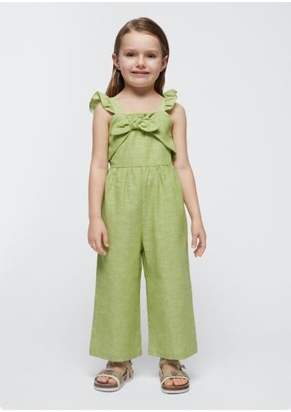 Mayoral Kız Çocuk Yeşil Keten Tulum 03859