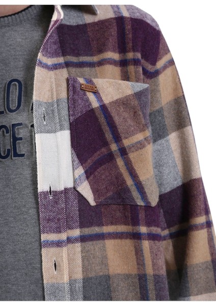 Düğmeli Yaka Kahve Erkek Gömlek Urtıca fırsatları