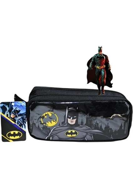 Batman Lisanslı Çift Bölmeli Kalem Kutusu Siyah
