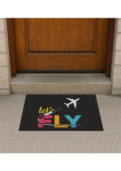 Lets Fly Kapı Önü Paspas Pilot - Havacı - Uçak Tutkunu
