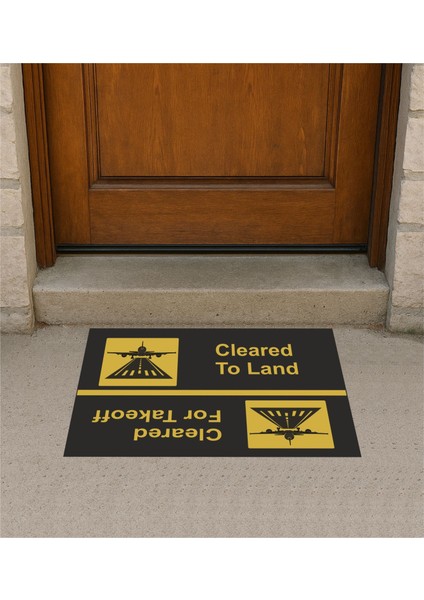 Land And Take Off Kapı Önü Paspas Pilot - Havacı - Uçak Tutkunu