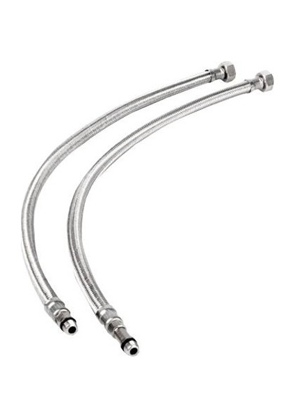 Batarya Flex Hortum Paslanmaz Çelik 3/8-M10 Kısa Uç 2 Adet