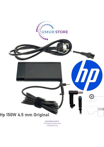Pavilion 15-BC000, 15-BC000 Touch Notebook Adaptör- Şarj Cihazı - 150W