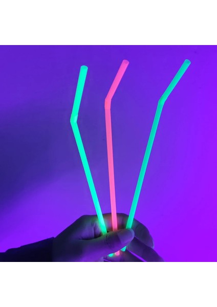 1 Adet Banner 1 Paket Neon Pipet Renkli Plastik Pipet 90'lar Neon Retro Parti Siyah Işık Parti Çocuklar Glow Doğum Günü Dekorasyon (Yurt Dışından) modelleri