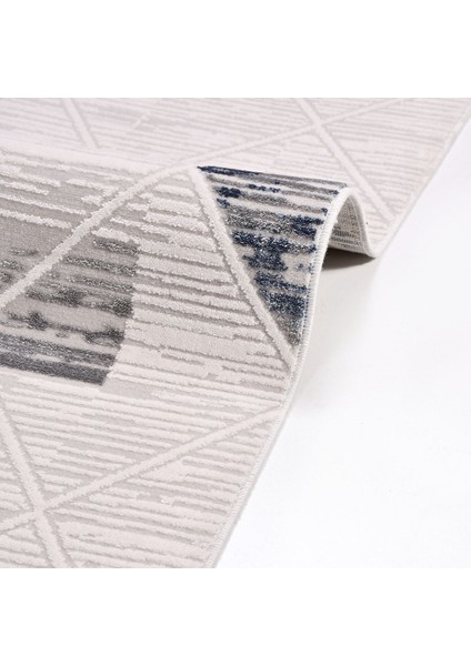 Abnormal Lacivert Geometrik Etnik Modern Desenli Akrilik Hav Vermeyen Leke Tutmayan Kolay Temizlenen Yumuşak Makine Salon Yolluk Mutfak Halı fiyatları