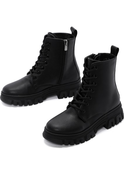 Kadın Siyah Fermuarlı Postal Bot 25WFE220318 modelleri
