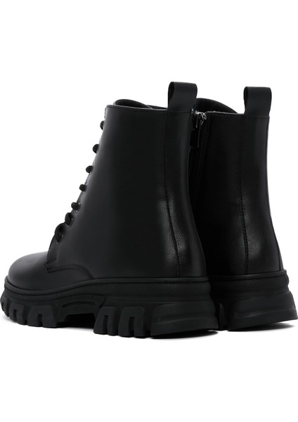 Kadın Siyah Fermuarlı Postal Bot 25WFE220318