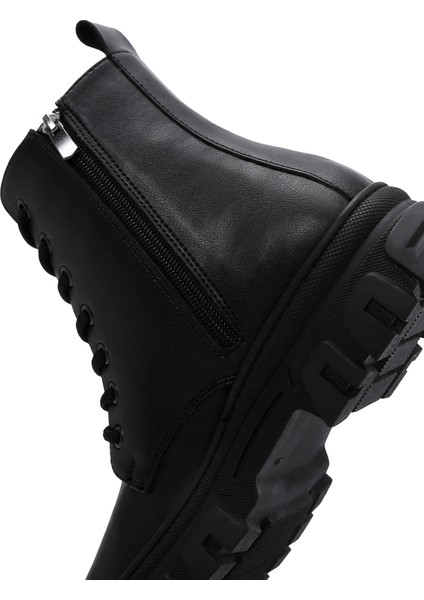 Kadın Siyah Fermuarlı Postal Bot 25WFE220318