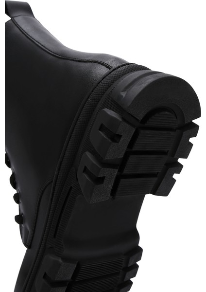 Kadın Siyah Fermuarlı Postal Bot 25WFE220318