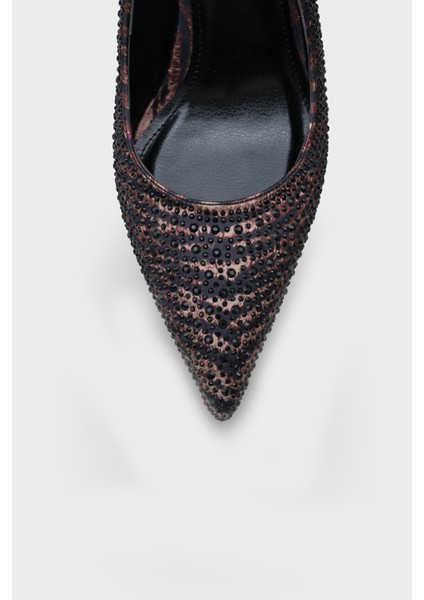 Neely Taşlı Orta Topuklu Saten Abiye Stiletto modelleri