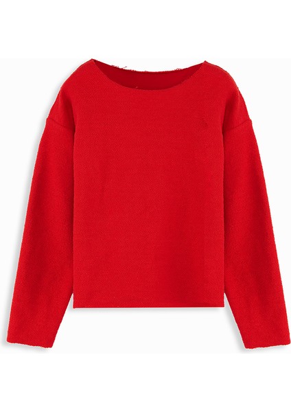 Crop Top Kız Çocuk Kırmızı Sweatshirt modelleri
