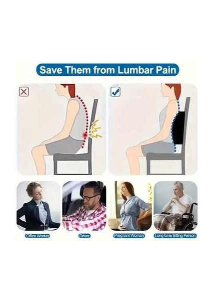 Ortopedik Visco Memory Foam Bel Destek Yastığı Ofis ve Araç Koltuğu Için Ergonomik Poliüretan Sırt Minderi modelleri