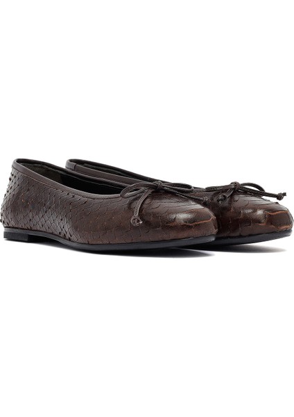 Kadın Kahverengi Desenli Deri Babet 25AFD120840 modelleri