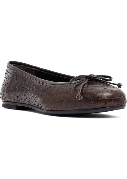 Kadın Kahverengi Desenli Deri Babet 25AFD120840