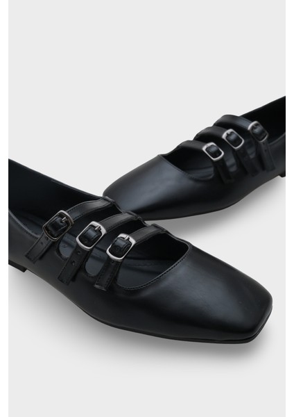 Marcelle Küt Burunlu Üç Tokalı Bantlı Kadın Babet modelleri