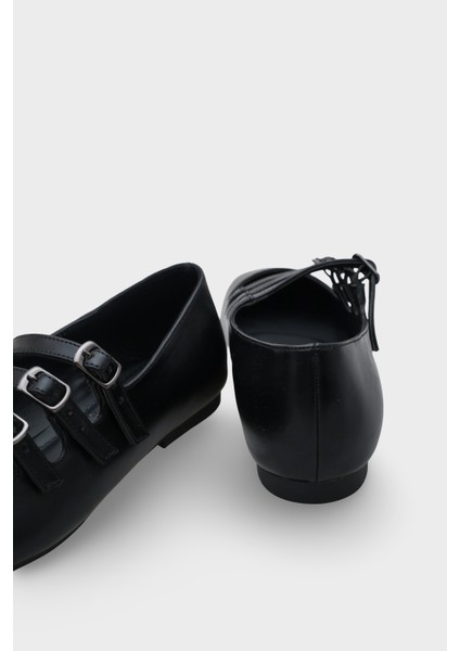 Marcelle Küt Burunlu Üç Tokalı Bantlı Kadın Babet fırsatları