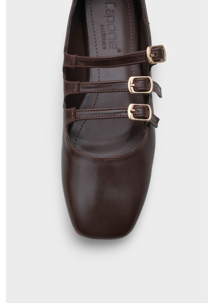 Marcelle Küt Burunlu Üç Tokalı Bantlı Kadın Babet fiyatları