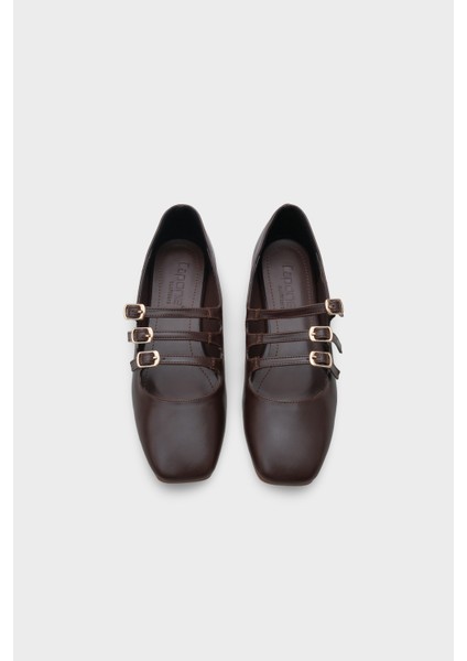 Marcelle Küt Burunlu Üç Tokalı Bantlı Kadın Babet fırsatları