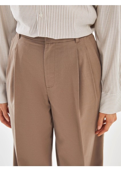 Lcw Vision Bej Loose Fit Kadın Pantolon modelleri