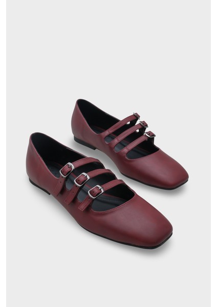 Marcelle Küt Burunlu Üç Tokalı Bantlı Kadın Babet