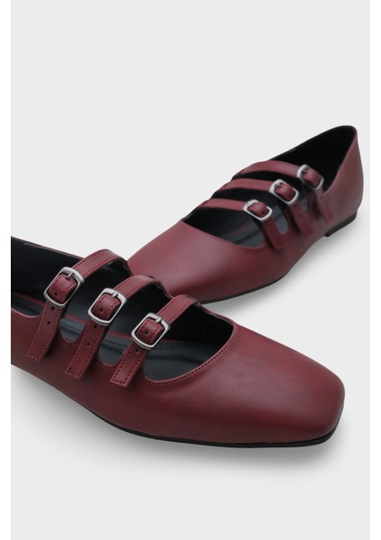 Marcelle Küt Burunlu Üç Tokalı Bantlı Kadın Babet modelleri